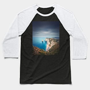 rock Aiguille of Etretat Baseball T-Shirt